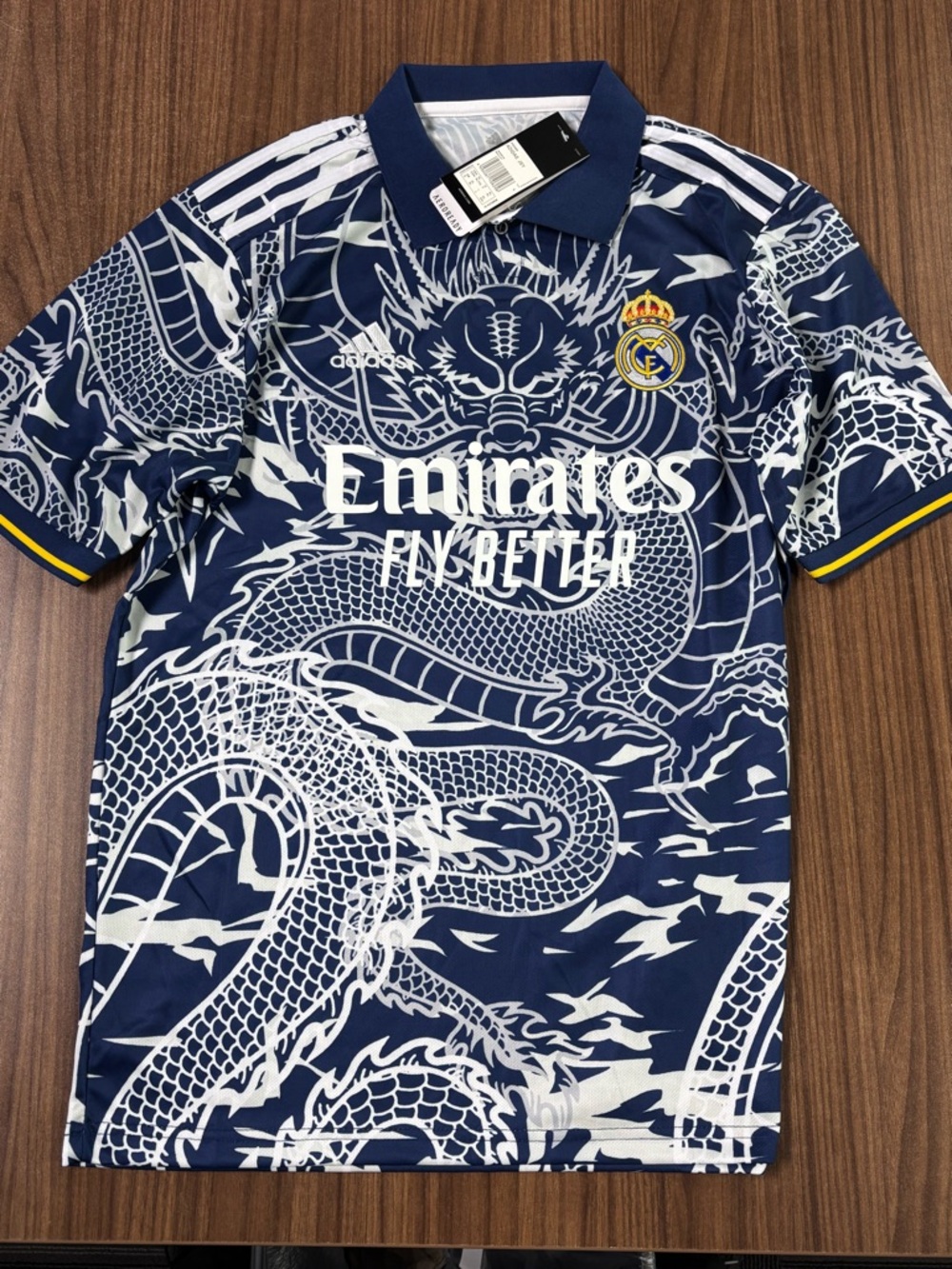 New Real Madrid Special Edition Navy Blue And White Dragon Design XL New